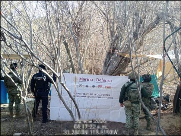 Elementos de la Marina y de seguridad en BC inhabilitan un laboratorio clandestino en Baja California