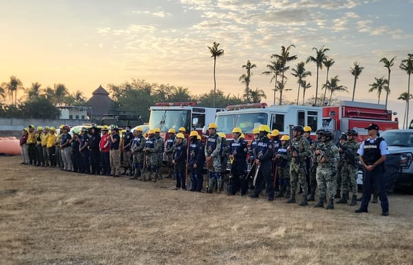 Despliega Marina a 110 elementos para combatir un incendio forestal en Nayarit
